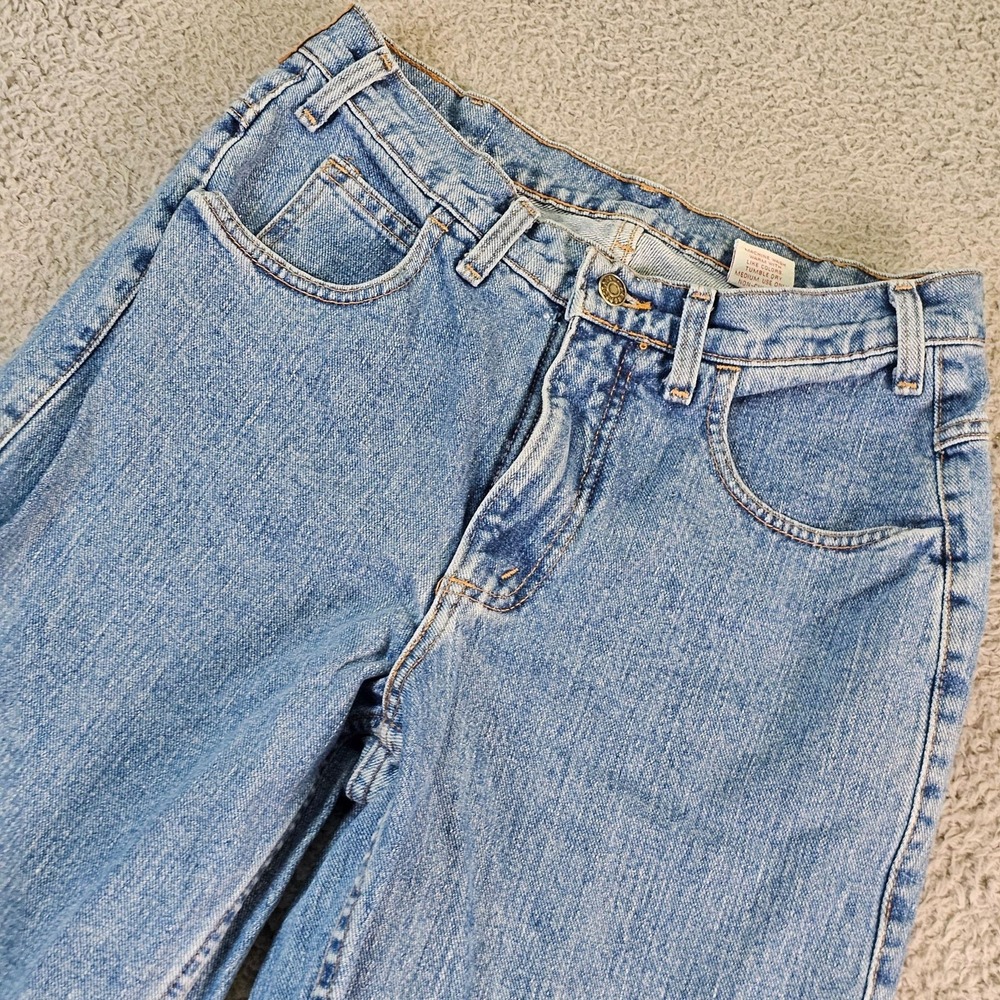 Vintage Aeropostale Jeans Womens 12 Blue High Rise Straight USA Hemmed Denim